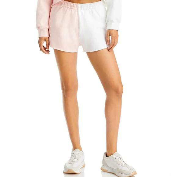 NWT Vintage Havana Pink and White Color block Shorts Size L - Picture 2 of 5
